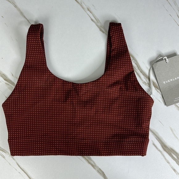 Everlane Perform Bra in Maroon Grid NWT SIZE XXS - Picture 7 of 8